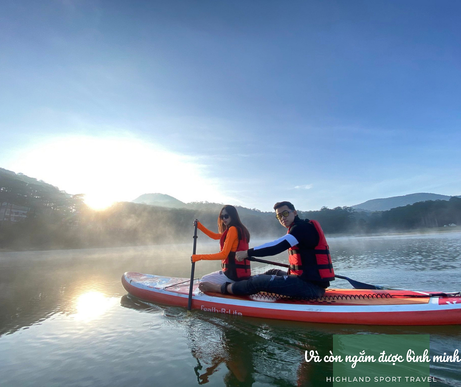 tour chèo sup săn sương hồ Tuyền Lâm