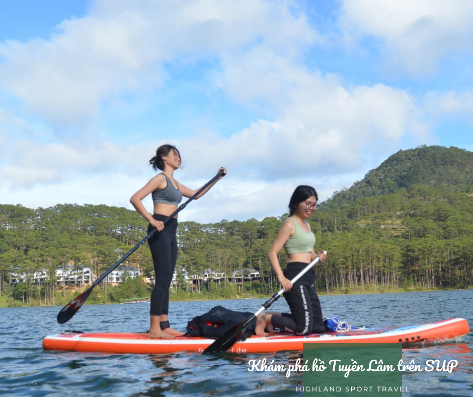 tour chèo SUP hồ Tuyền Lâm kết hợp Trekking