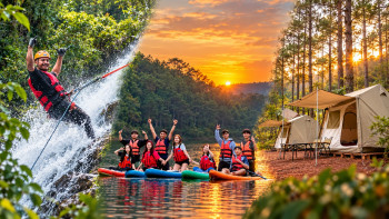 Canyoning + SUP Sunset + Camping DA LAT 1 Day 1 Night